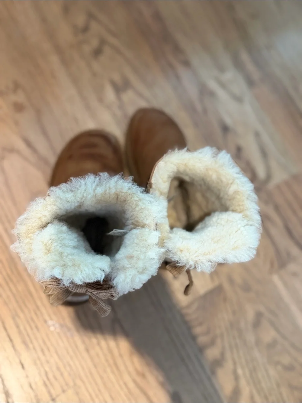 UGG Kids Chestnut Brown Shearling-Lined Boots